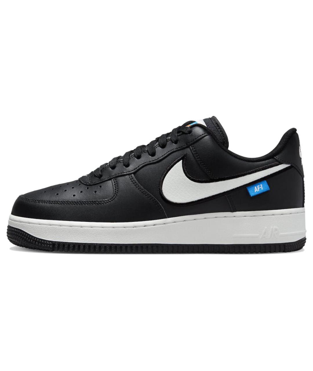 NIKE Черные кожаные низкие кроссовки / кеды, фото 5