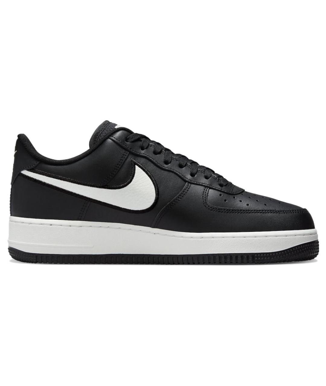 NIKE Черные кожаные низкие кроссовки / кеды, фото 2