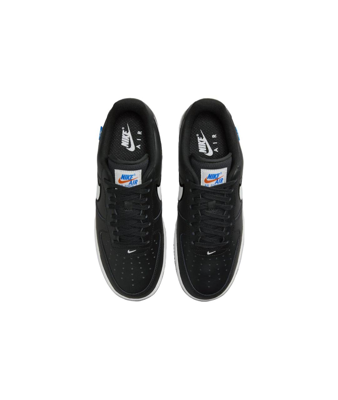 NIKE Черные кожаные низкие кроссовки / кеды, фото 4