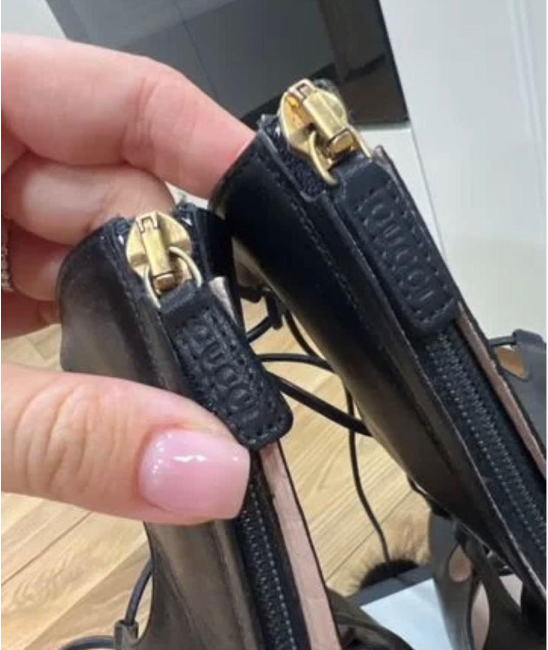 GUCCI Черные кожаные ботильоны, фото 6