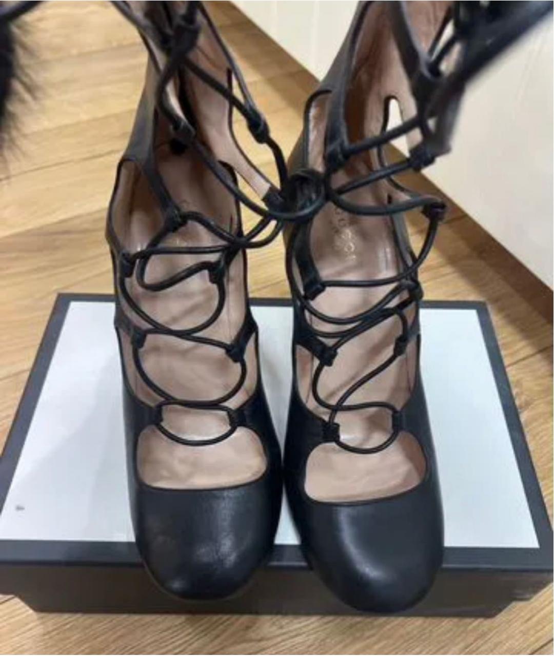 GUCCI Черные кожаные ботильоны, фото 7