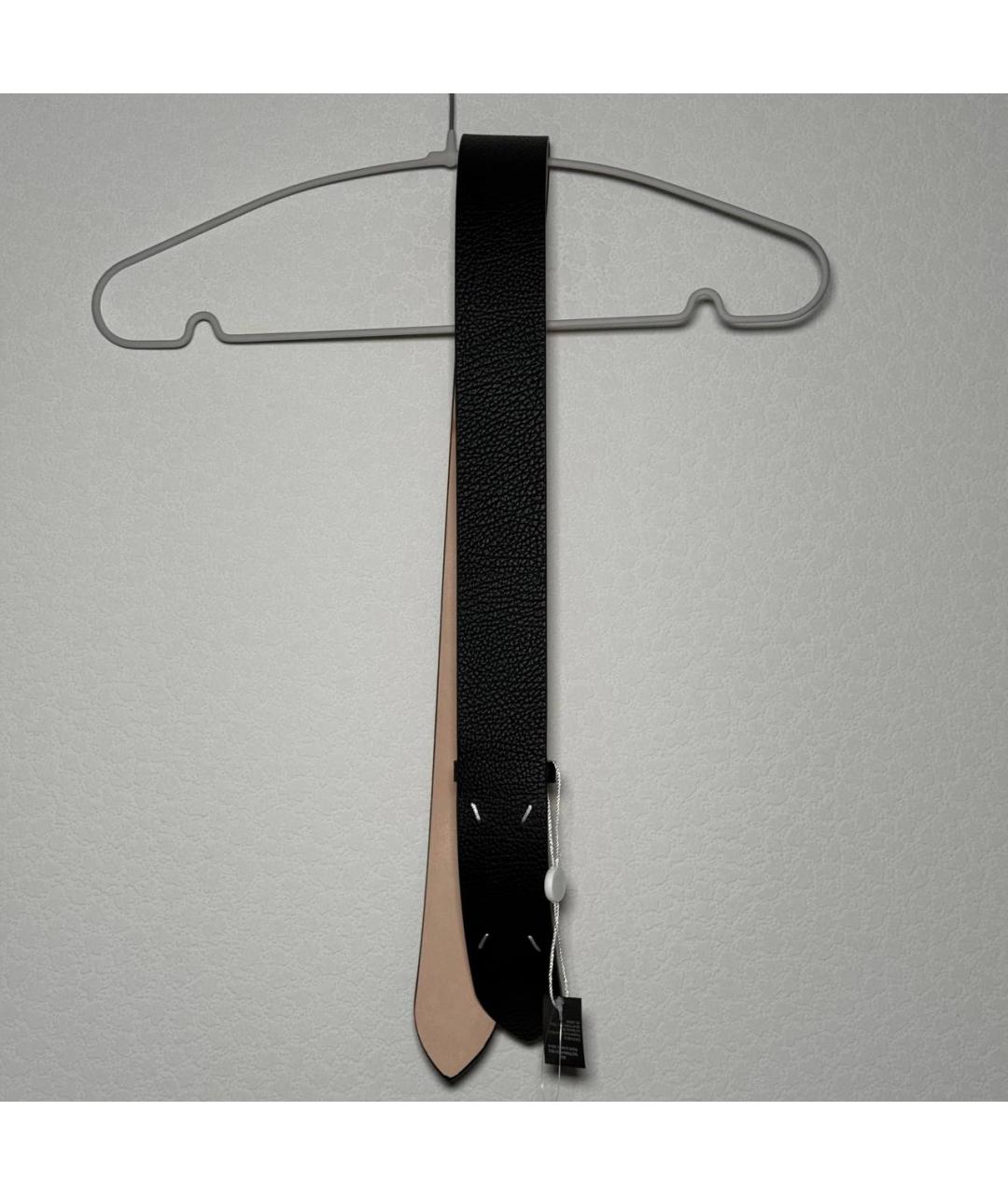 MAISON MARGIELA Черный кожаный ремень, фото 5