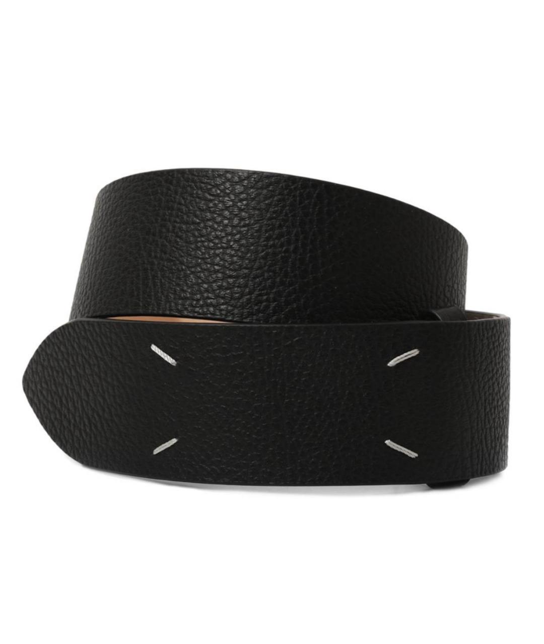 MAISON MARGIELA Черный кожаный ремень, фото 1