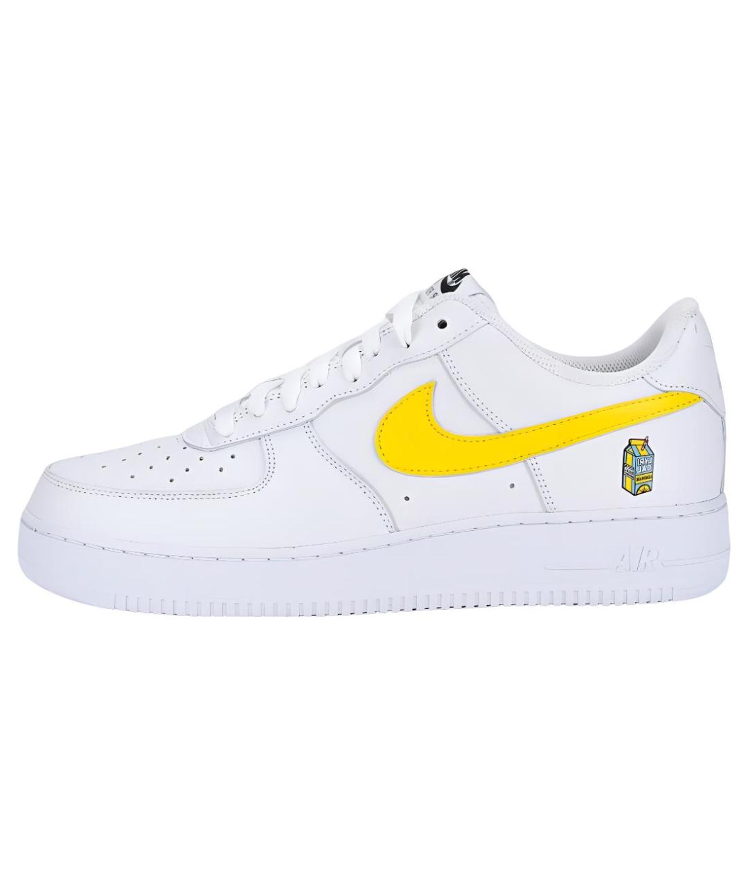 NIKE Белые кожаные низкие кроссовки / кеды, фото 2