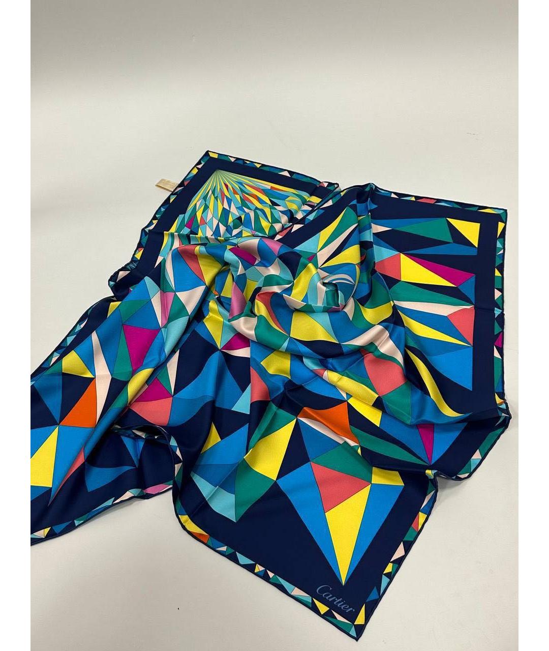 CARTIER Мульти шелковый платок, фото 4