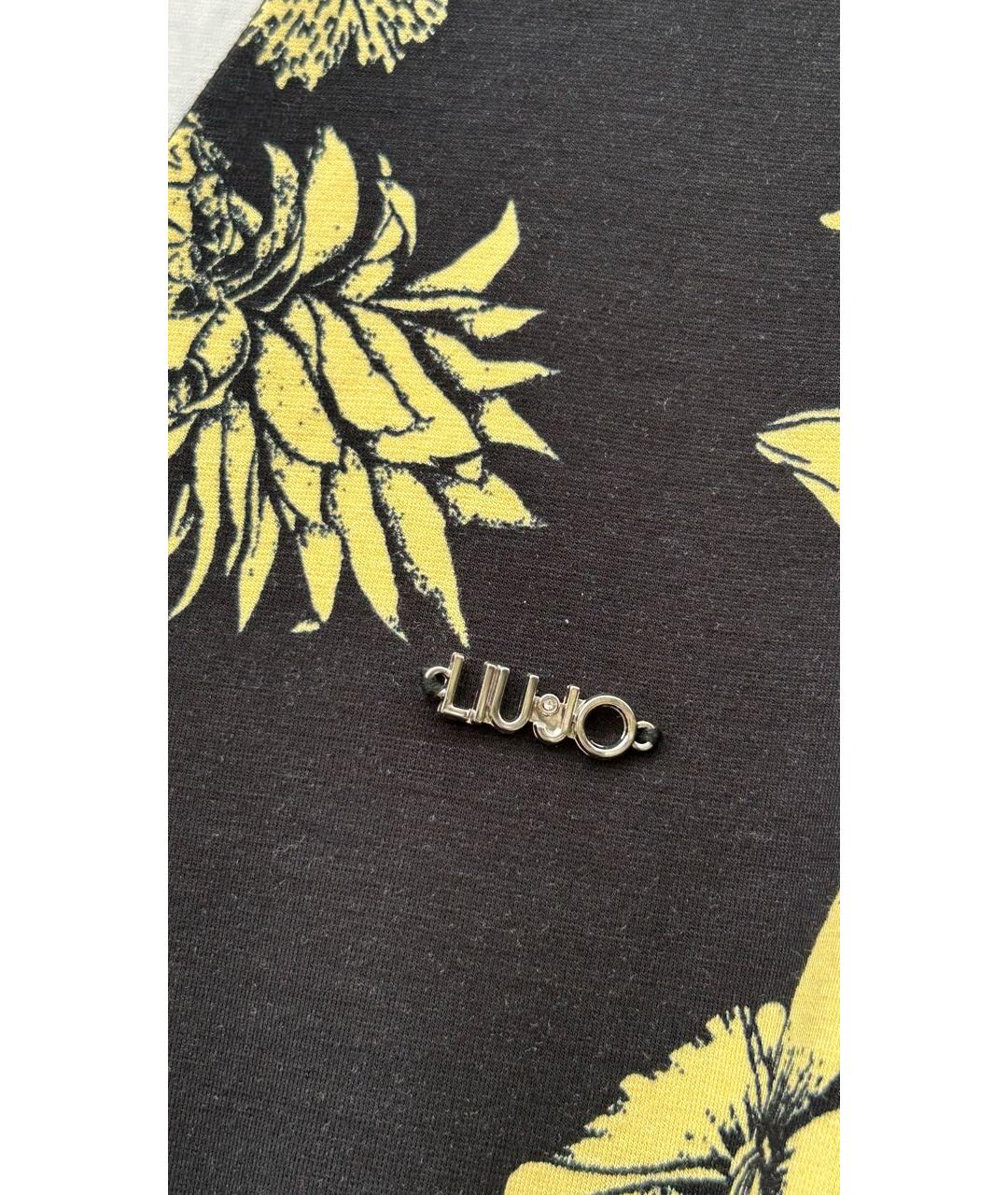 LIU JO Черное вискозное повседневное платье, фото 5