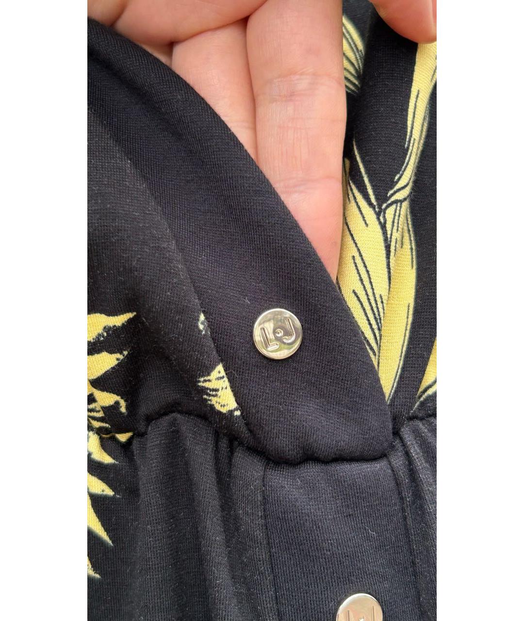 LIU JO Черное вискозное повседневное платье, фото 7