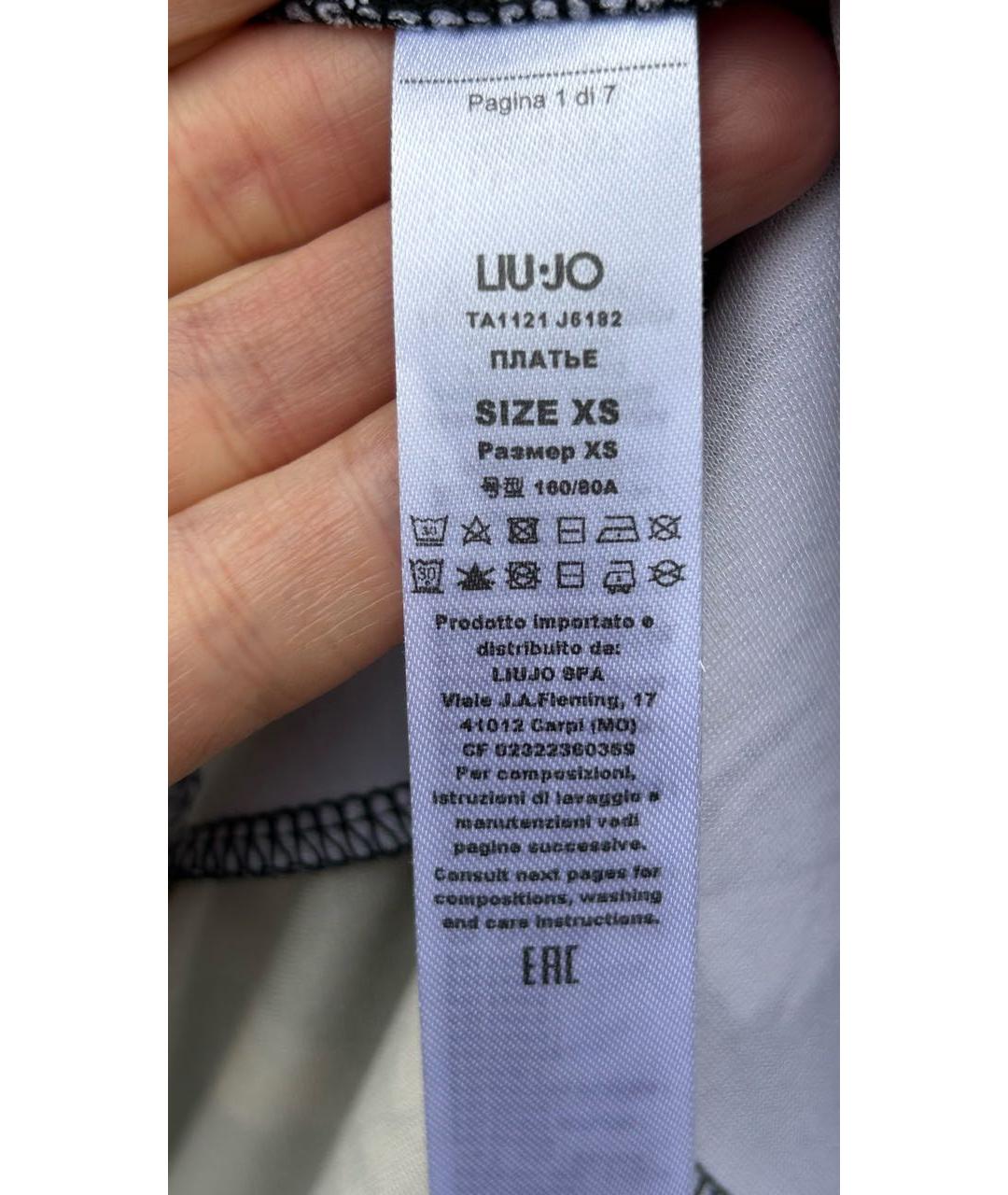 LIU JO Черное вискозное повседневное платье, фото 4