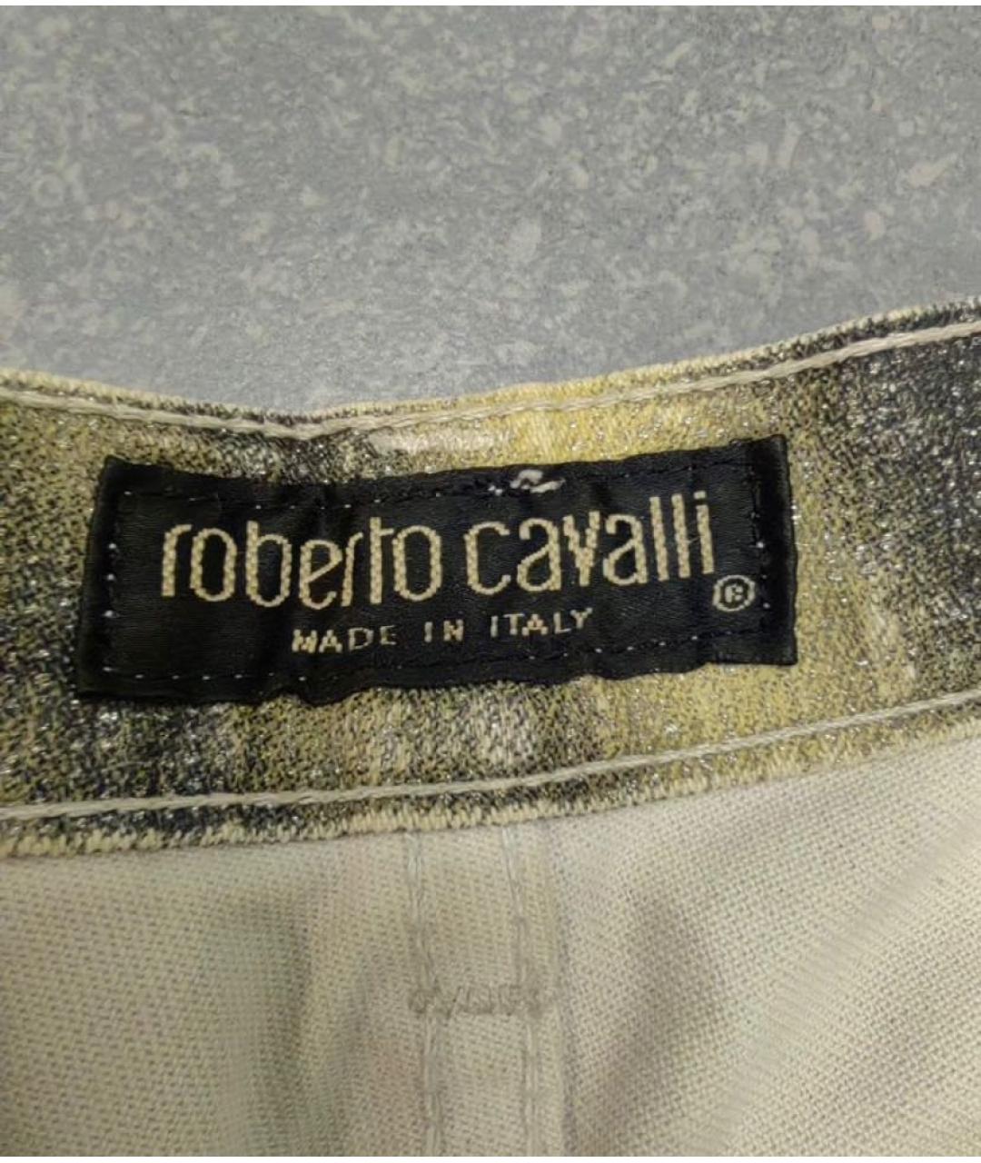 ROBERTO CAVALLI Мульти хлопко-эластановые прямые джинсы, фото 5