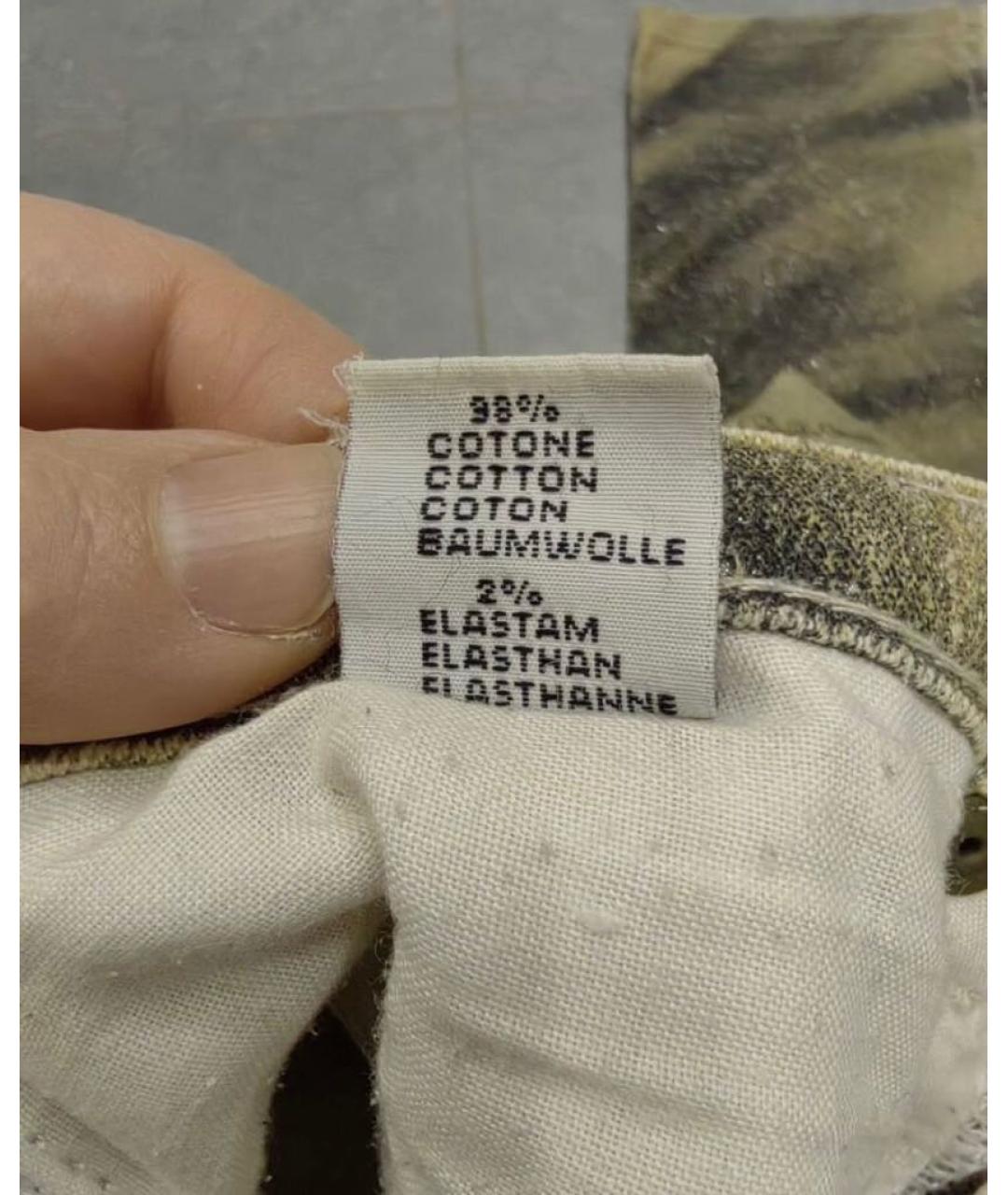 ROBERTO CAVALLI Мульти хлопко-эластановые прямые джинсы, фото 7