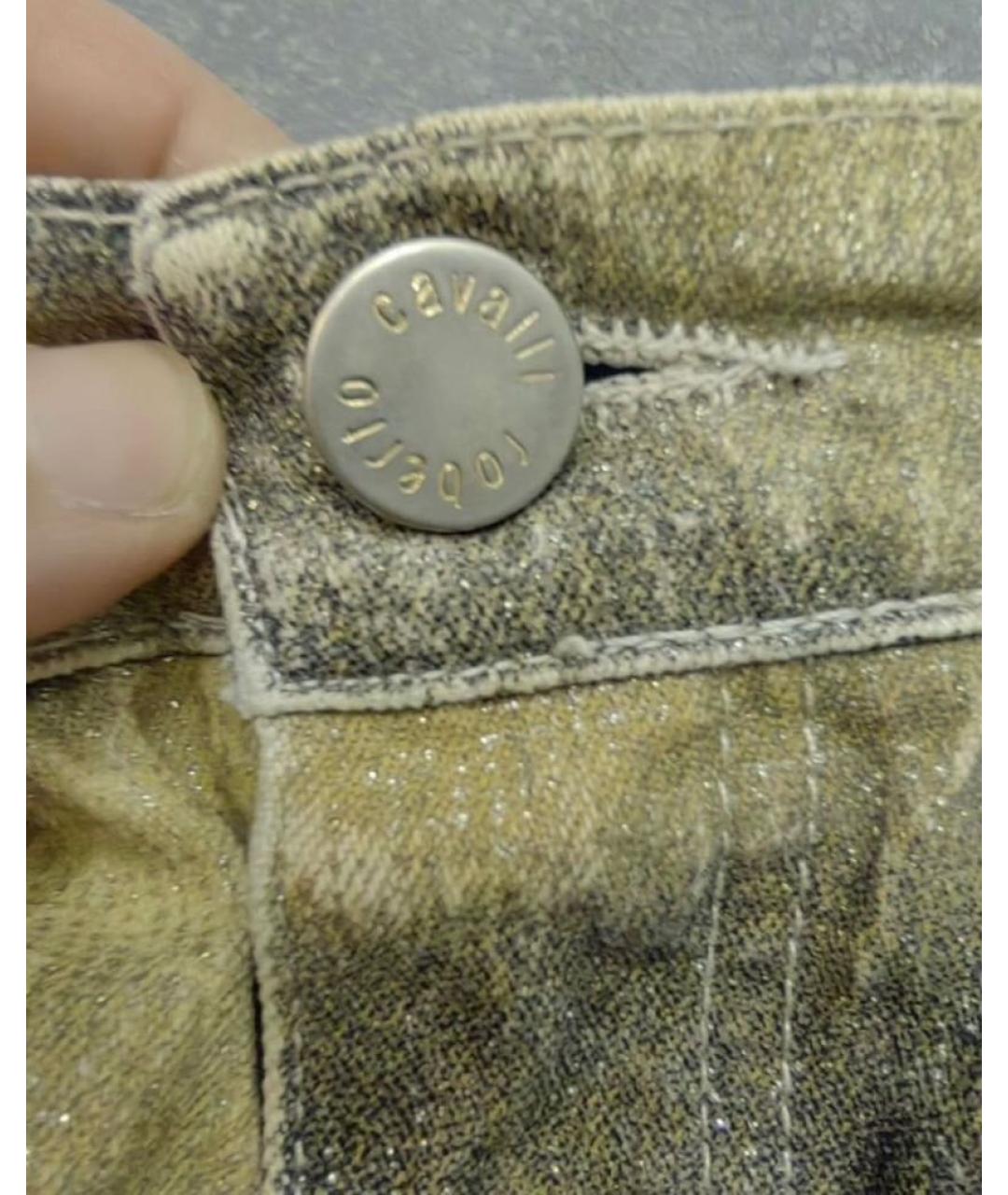 ROBERTO CAVALLI Мульти хлопко-эластановые прямые джинсы, фото 4