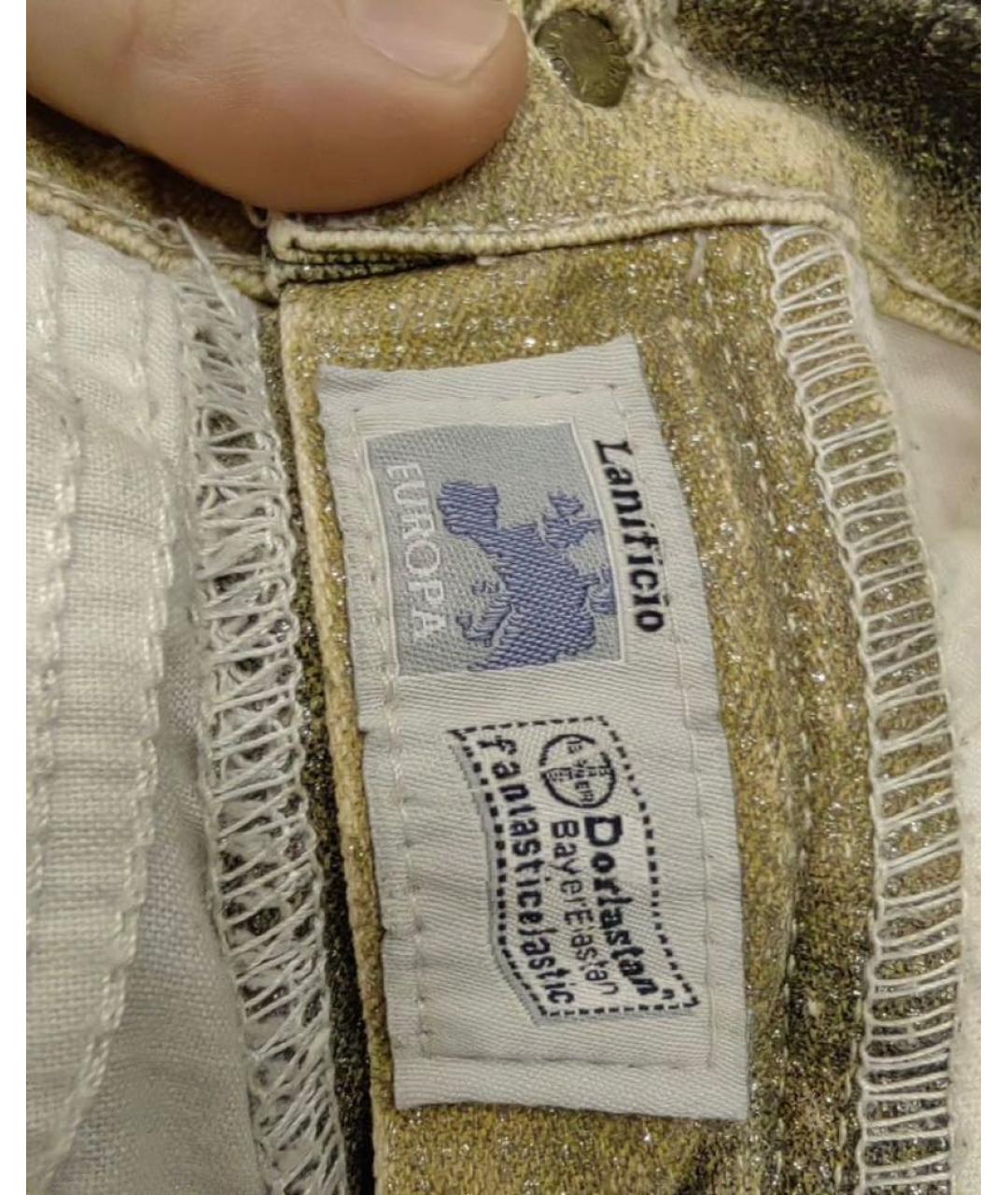 ROBERTO CAVALLI Мульти хлопко-эластановые прямые джинсы, фото 6