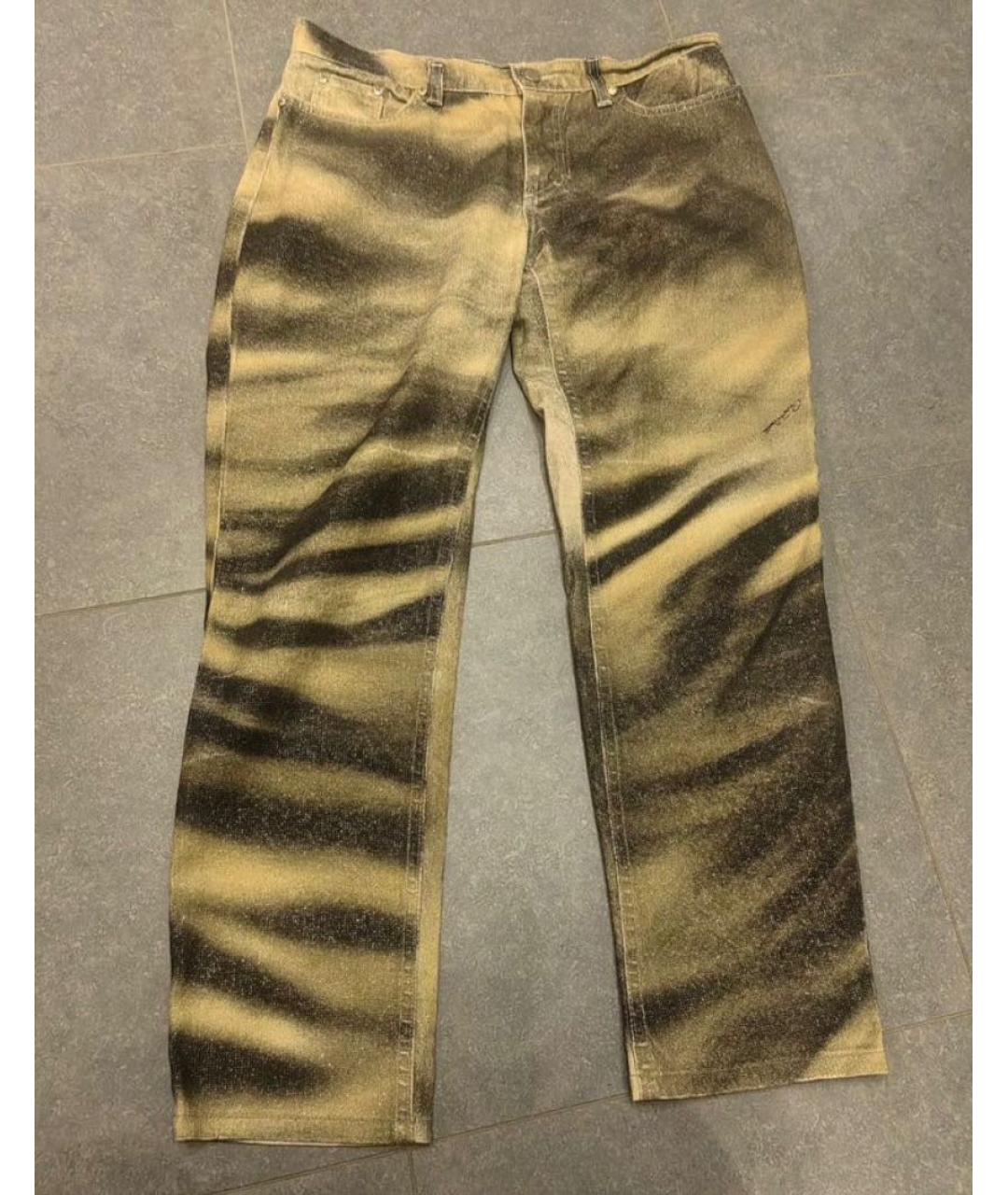 ROBERTO CAVALLI Мульти хлопко-эластановые прямые джинсы, фото 9