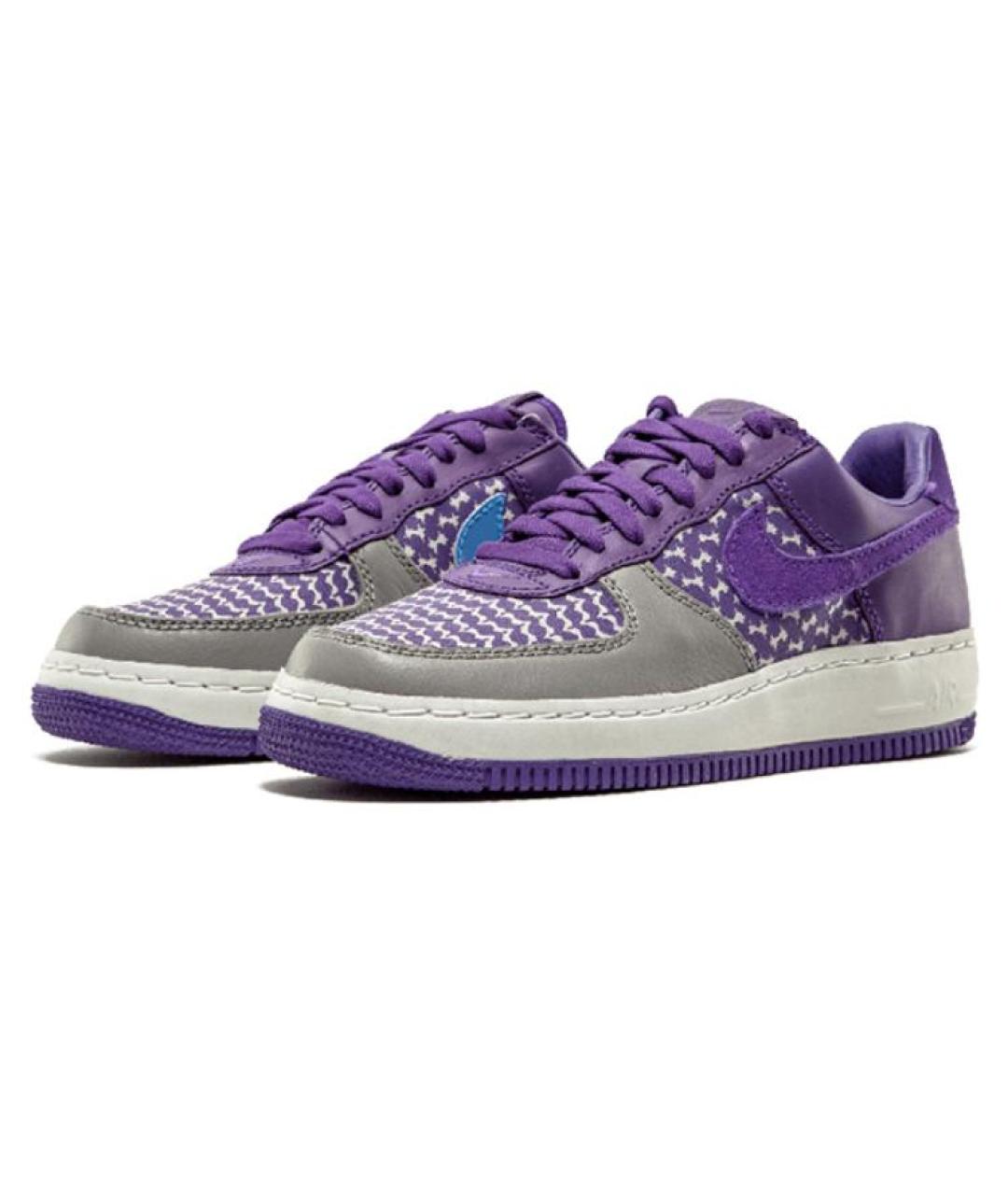 NIKE Фиолетовые кожаные низкие кроссовки / кеды, фото 2