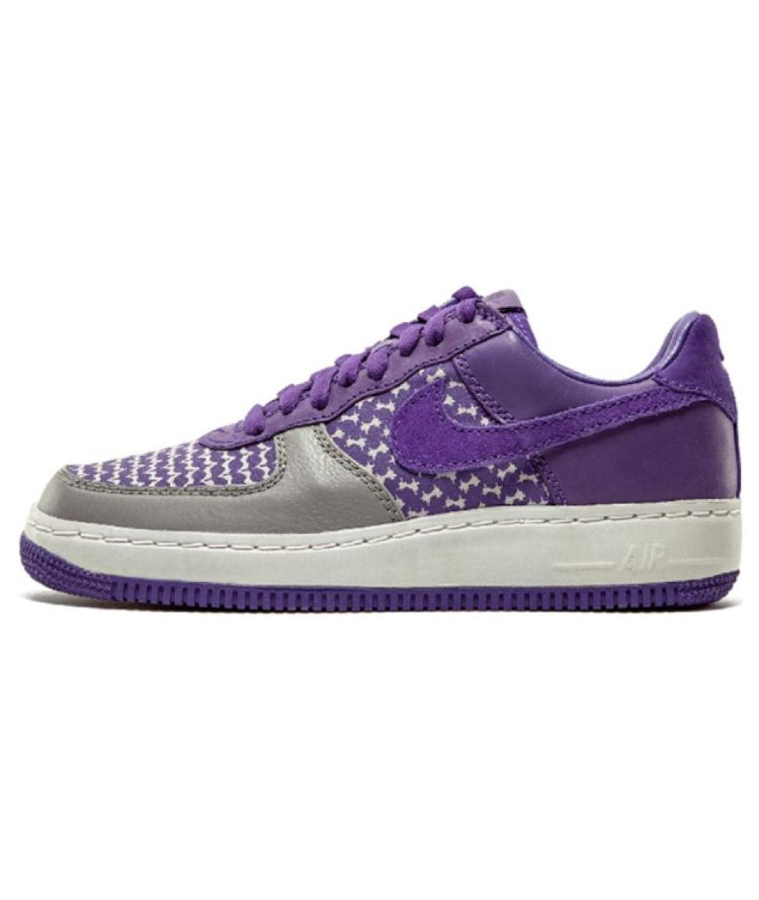 NIKE Фиолетовые кожаные низкие кроссовки / кеды, фото 4