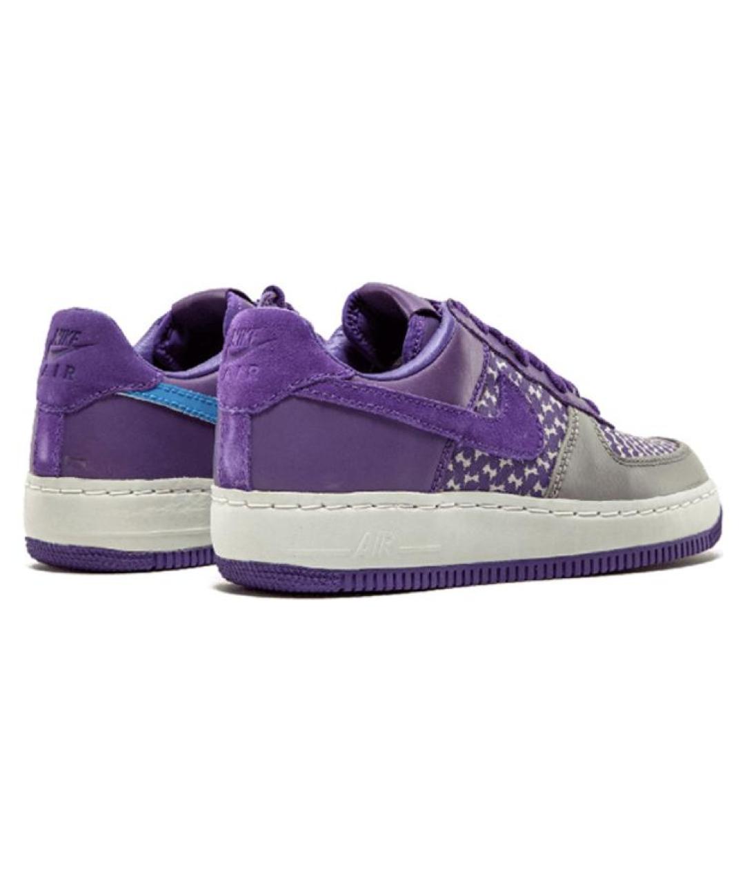 NIKE Фиолетовые кожаные низкие кроссовки / кеды, фото 3