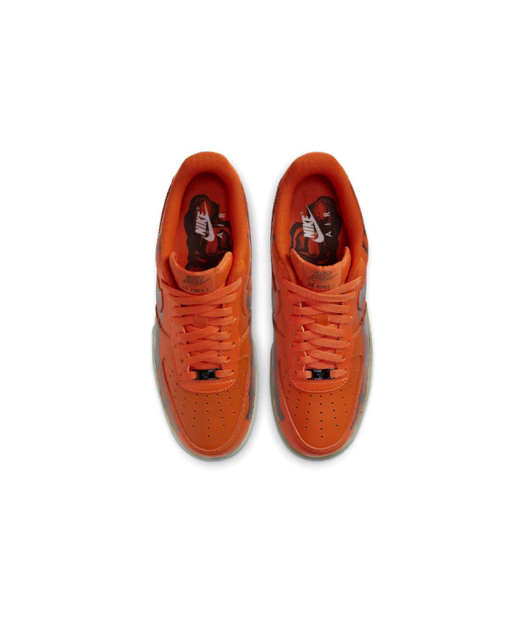 NIKE Оранжевое кожаные кроссовки, фото 5