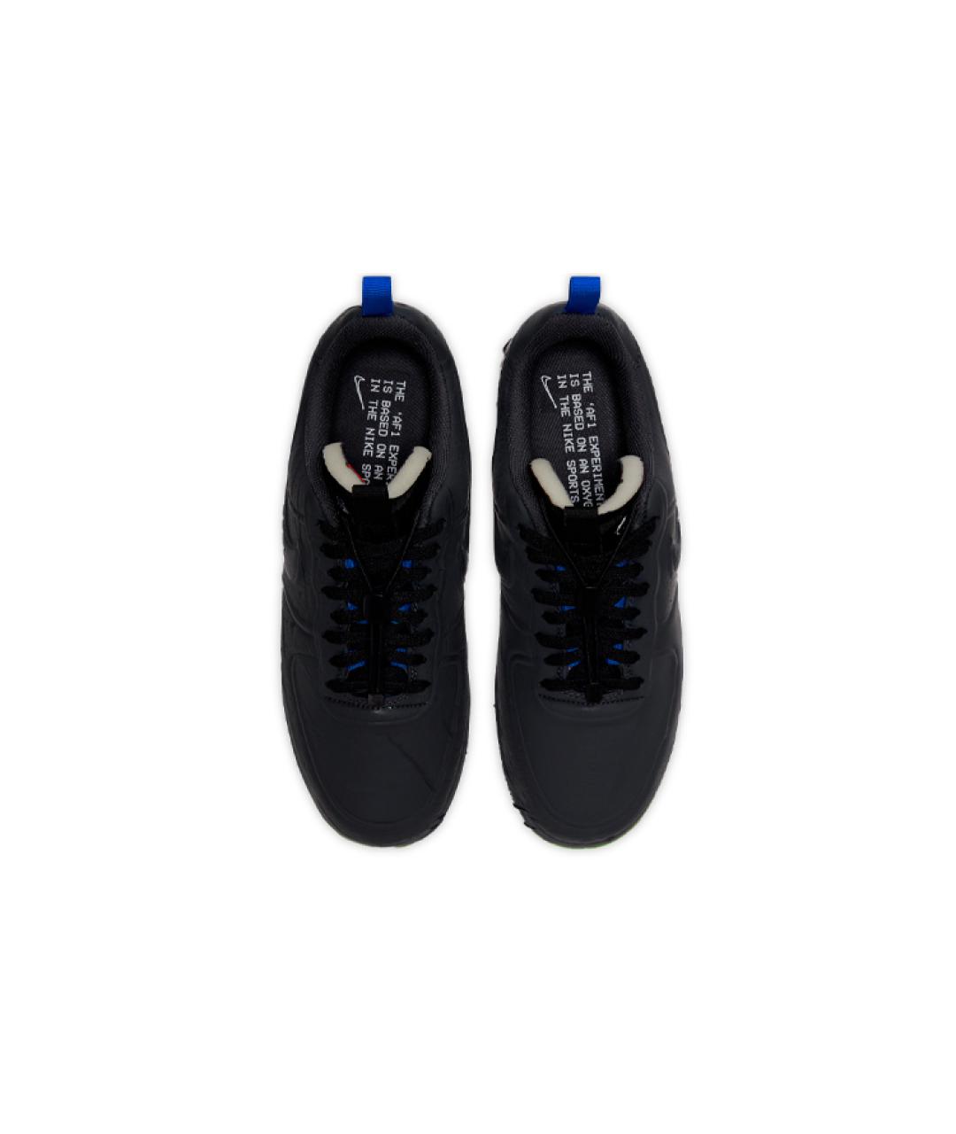 NIKE Черные кожаные низкие кроссовки / кеды, фото 5