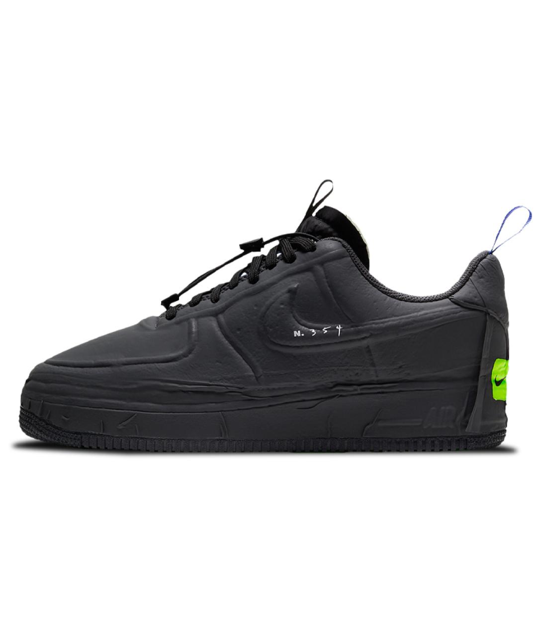 NIKE Черные кожаные низкие кроссовки / кеды, фото 2