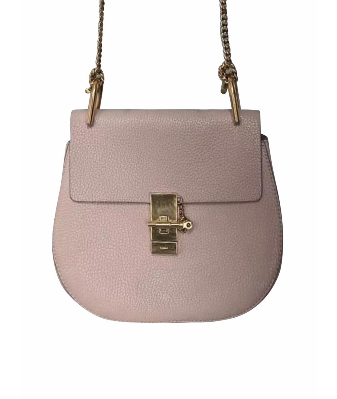 CHLOE Розовая кожаная сумка через плечо, фото 1