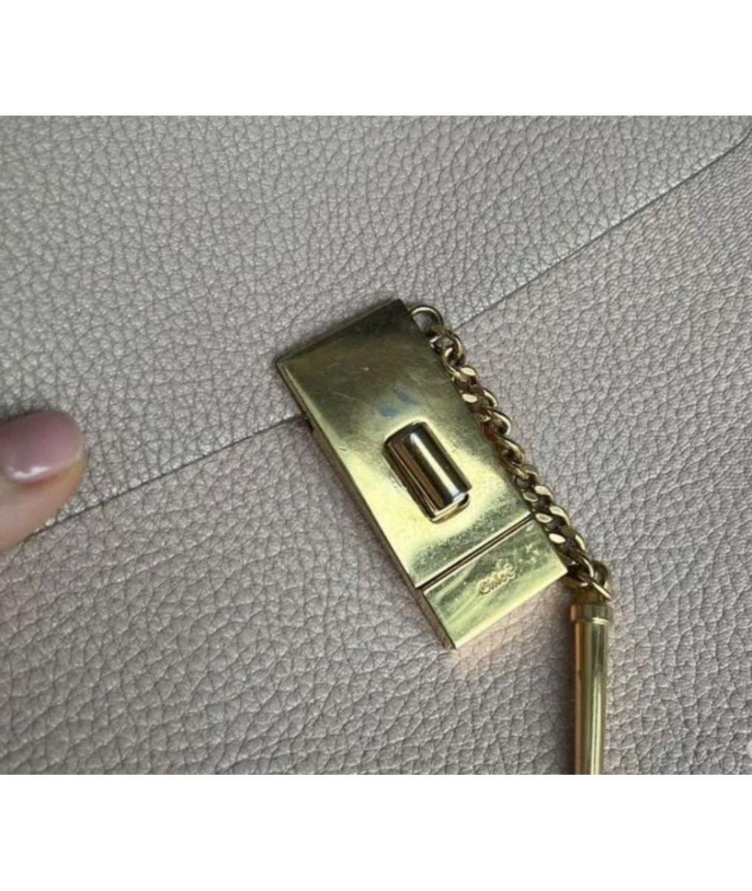 CHLOE Розовая кожаная сумка через плечо, фото 7