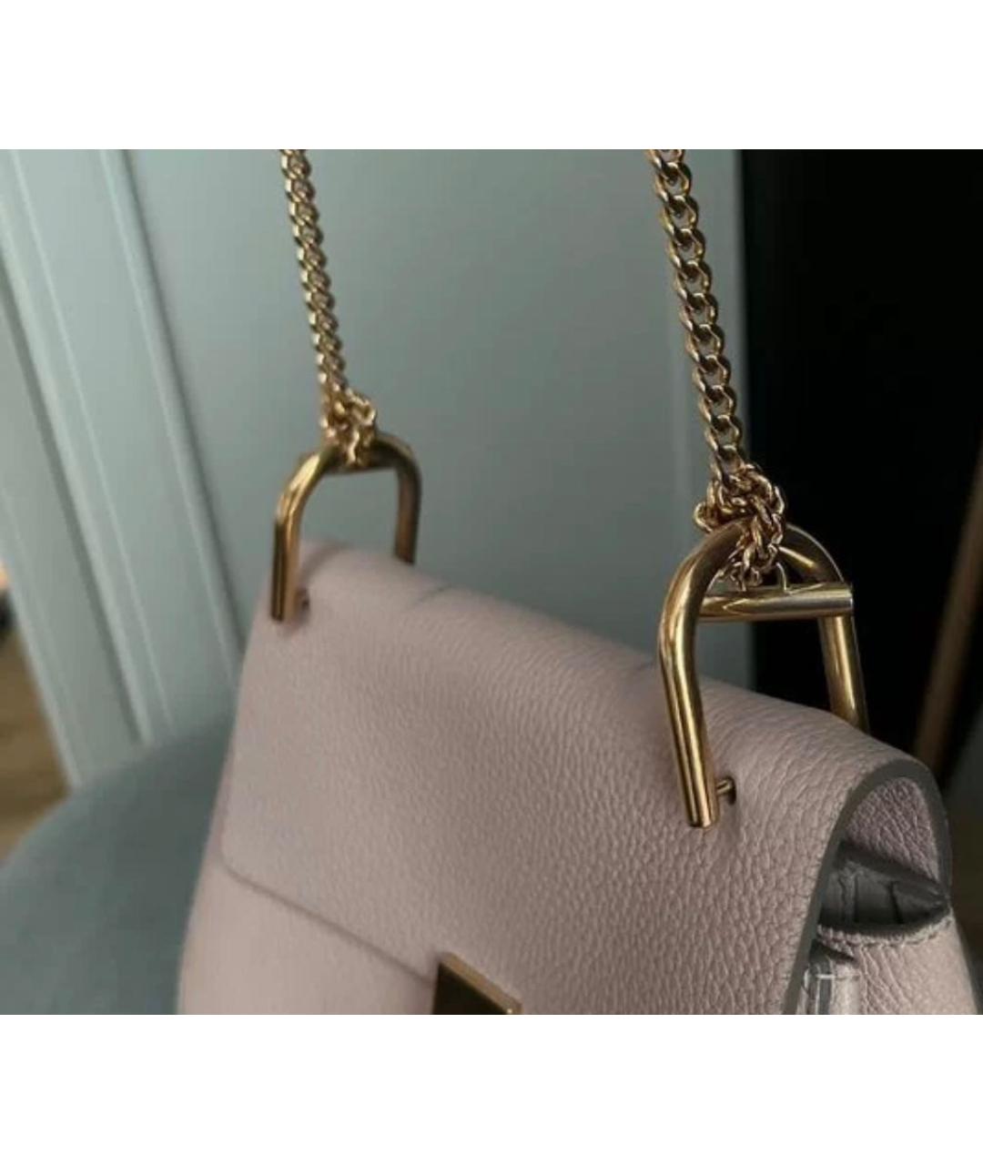 CHLOE Розовая кожаная сумка через плечо, фото 5