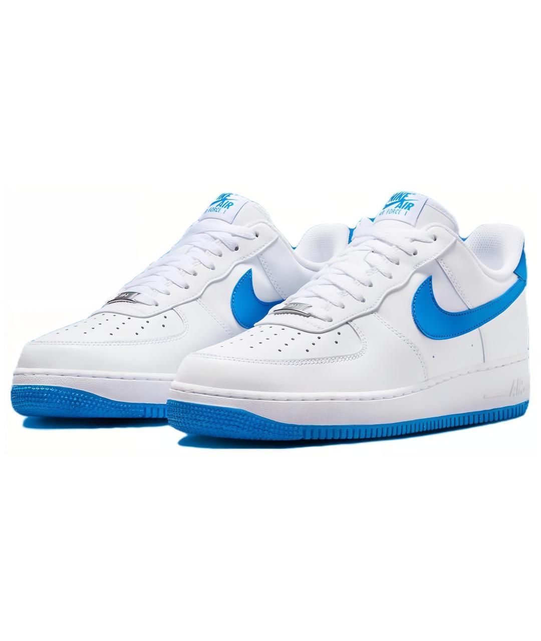 NIKE Белые кожаные низкие кроссовки / кеды, фото 4