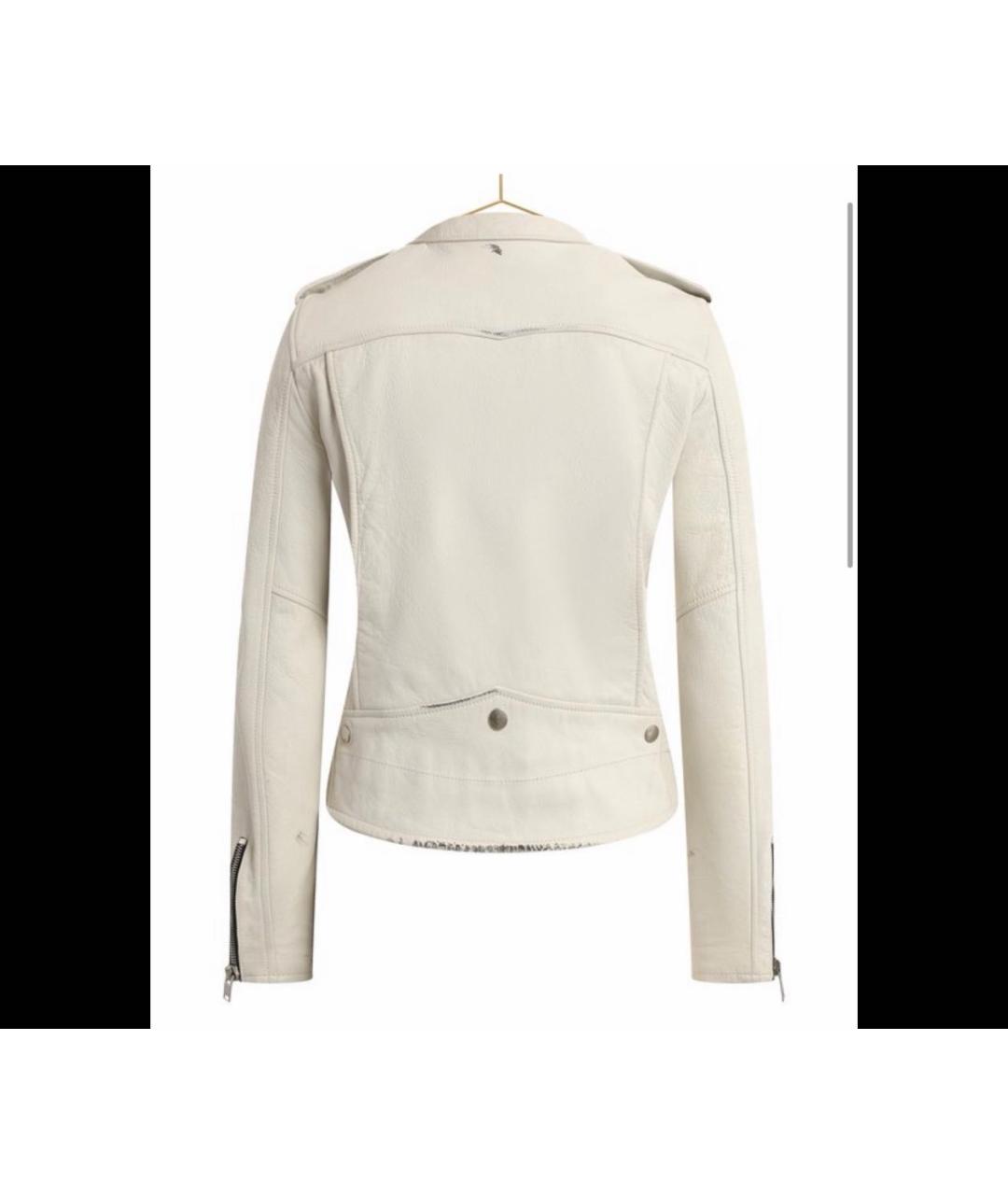 SAINT LAURENT Белая кожаная куртка, фото 2