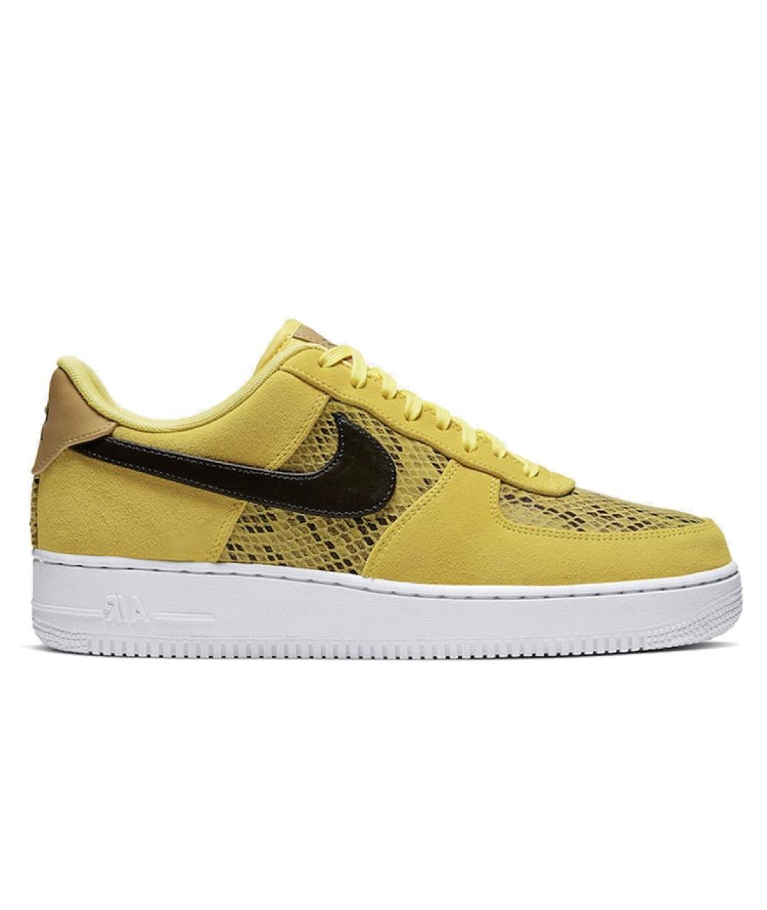 NIKE Желтые низкие кроссовки / кеды, фото 1
