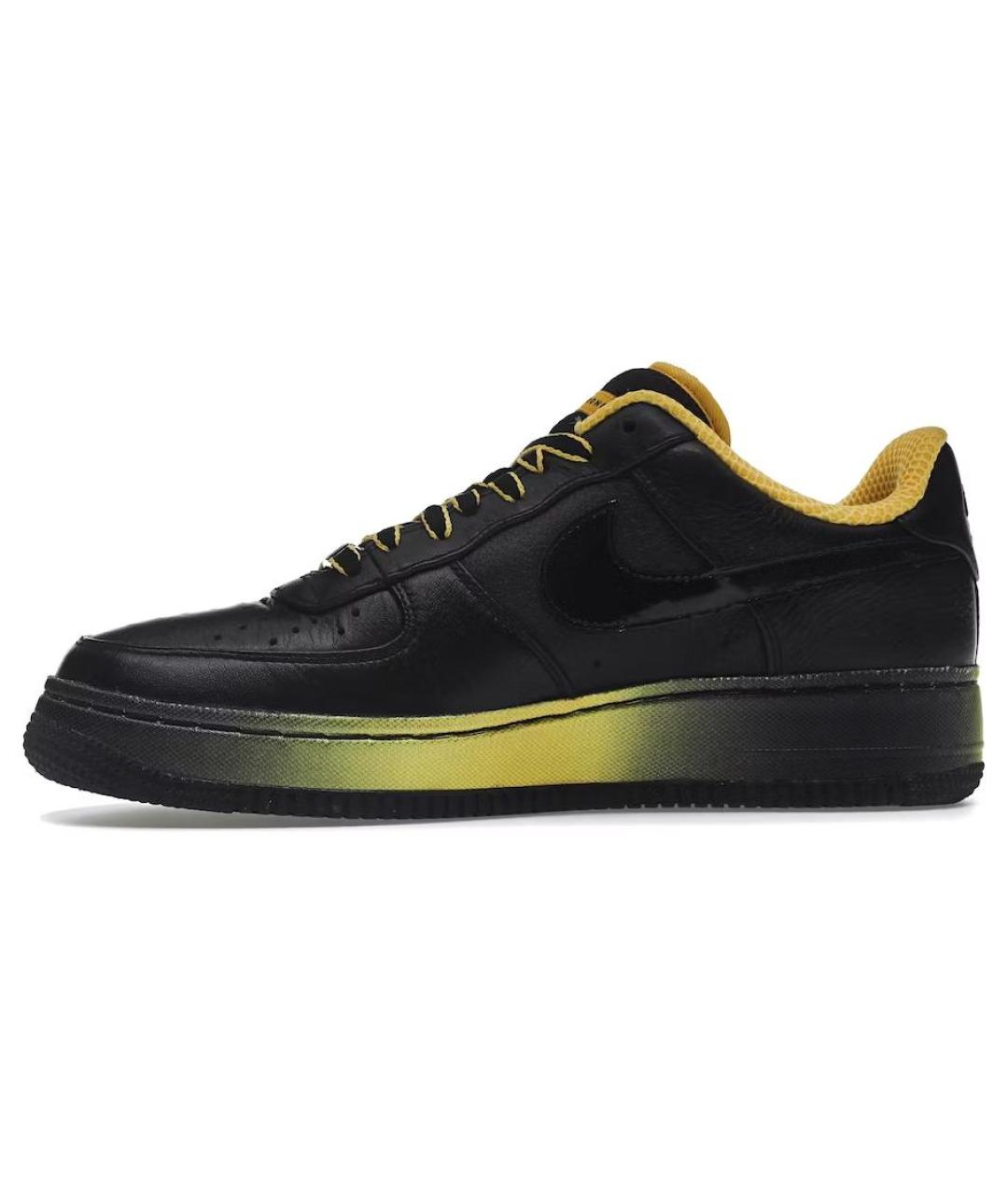 NIKE Черные кожаные низкие кроссовки / кеды, фото 2
