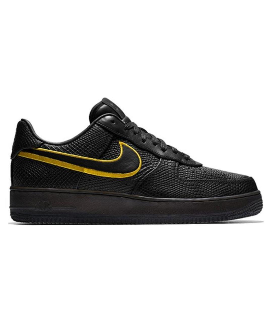 NIKE Черные кожаные низкие кроссовки / кеды, фото 1