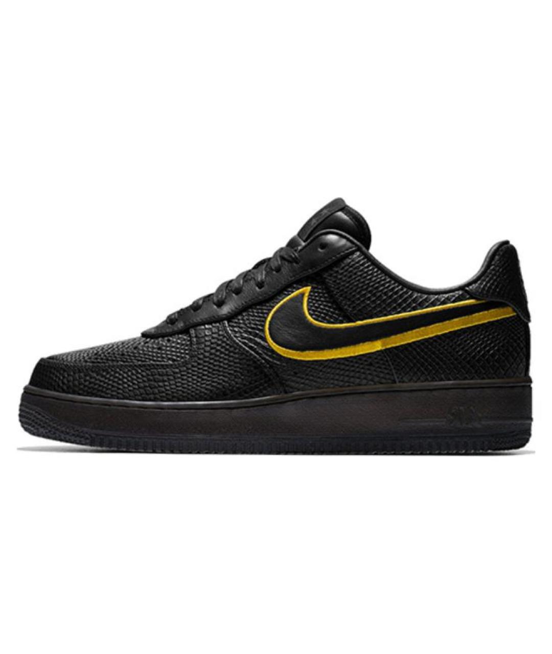 NIKE Черные кожаные низкие кроссовки / кеды, фото 2