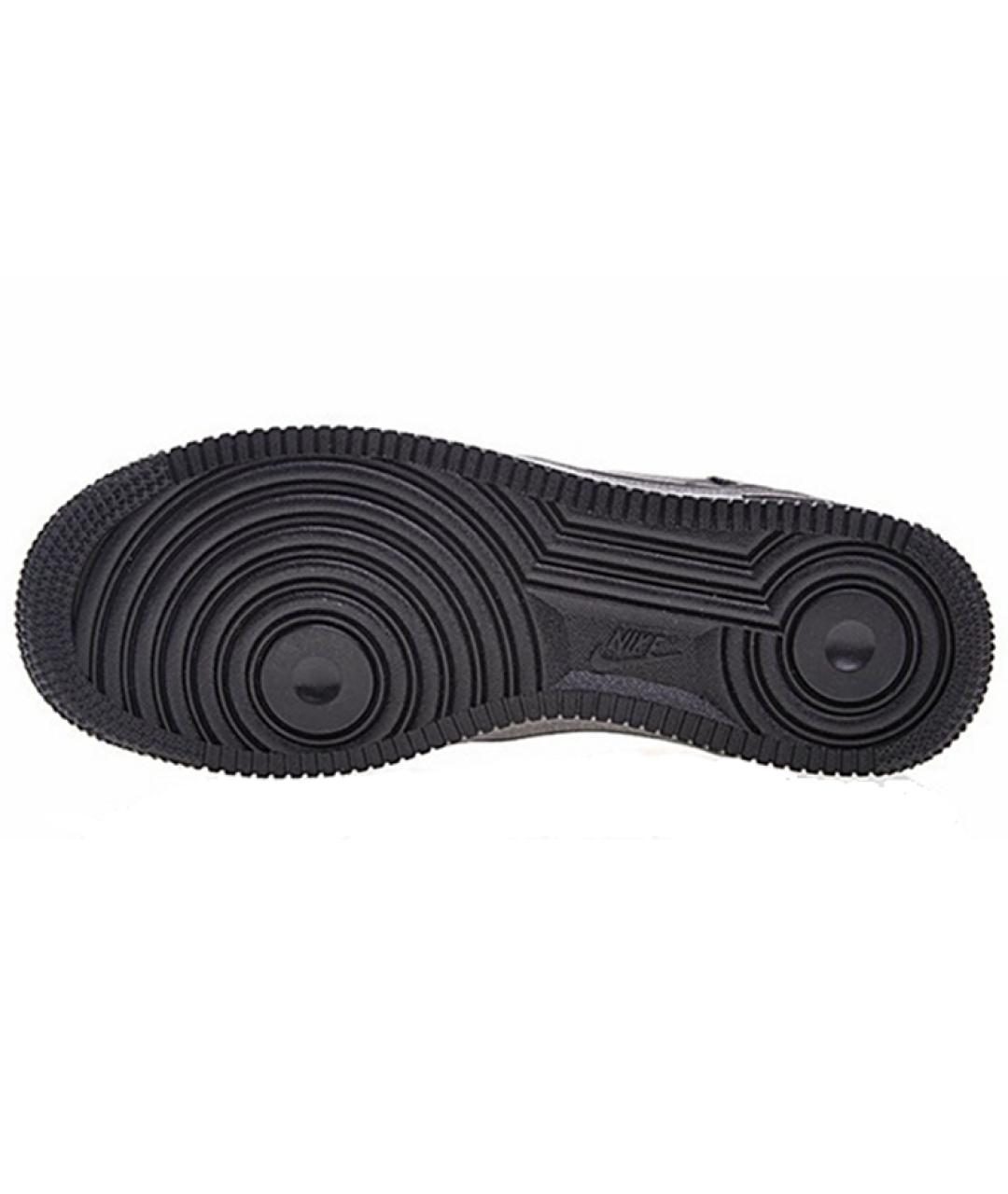 NIKE Черные кожаные низкие кроссовки / кеды, фото 6