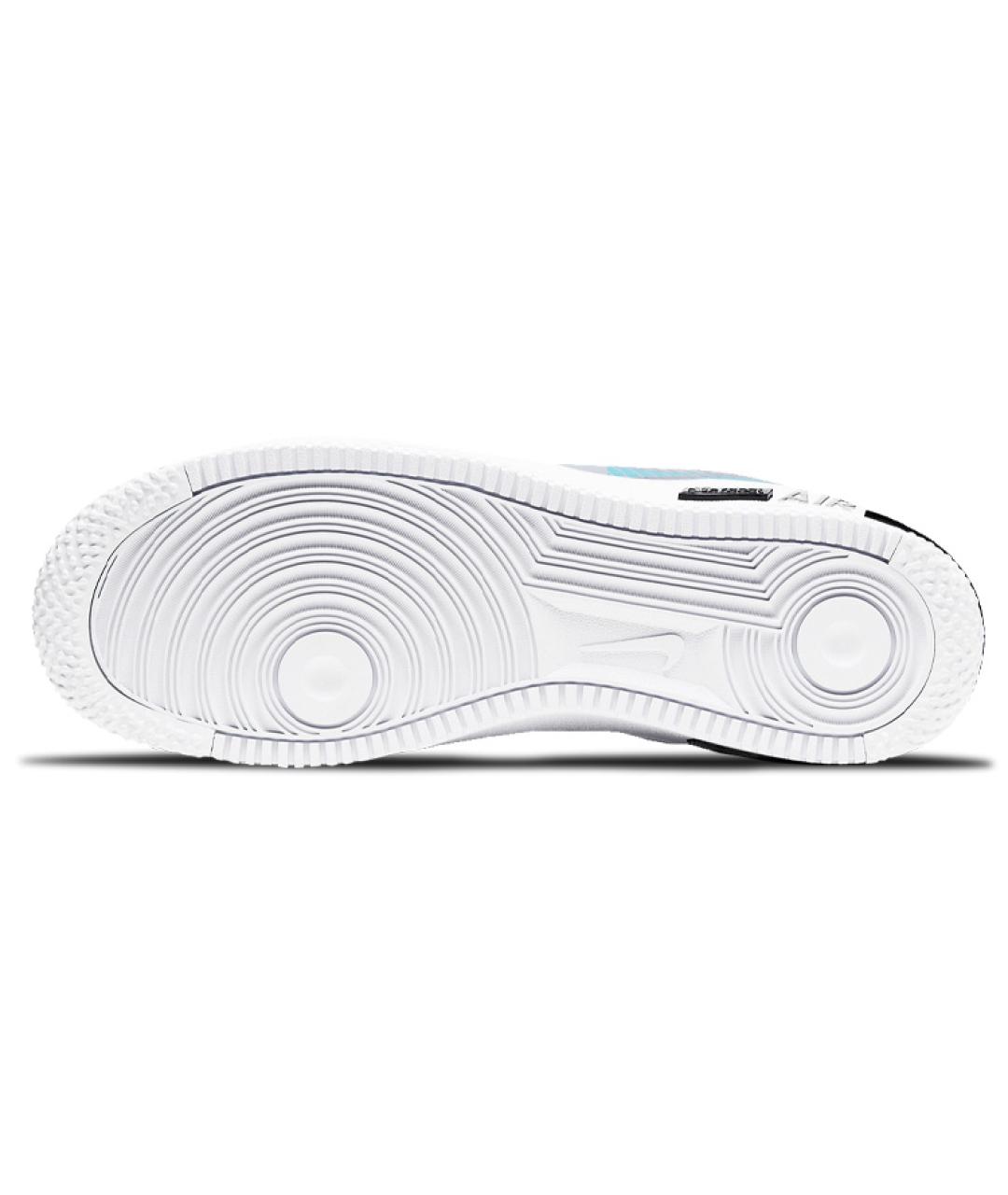 NIKE Голубые кожаные низкие кроссовки / кеды, фото 6