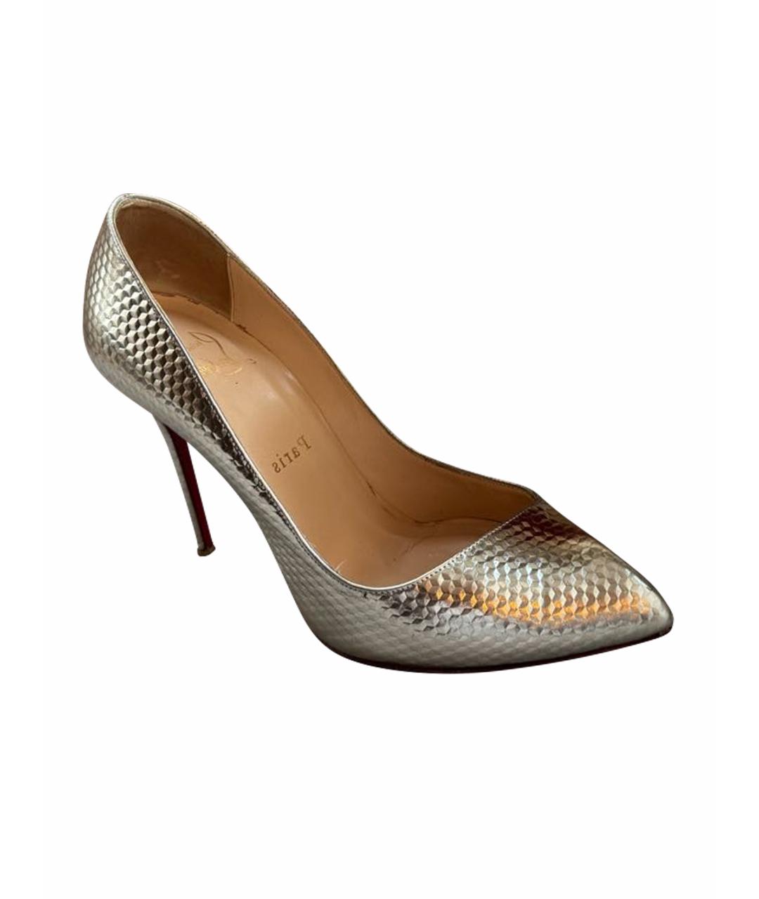 CHRISTIAN LOUBOUTIN Золотые кожаные туфли, фото 1