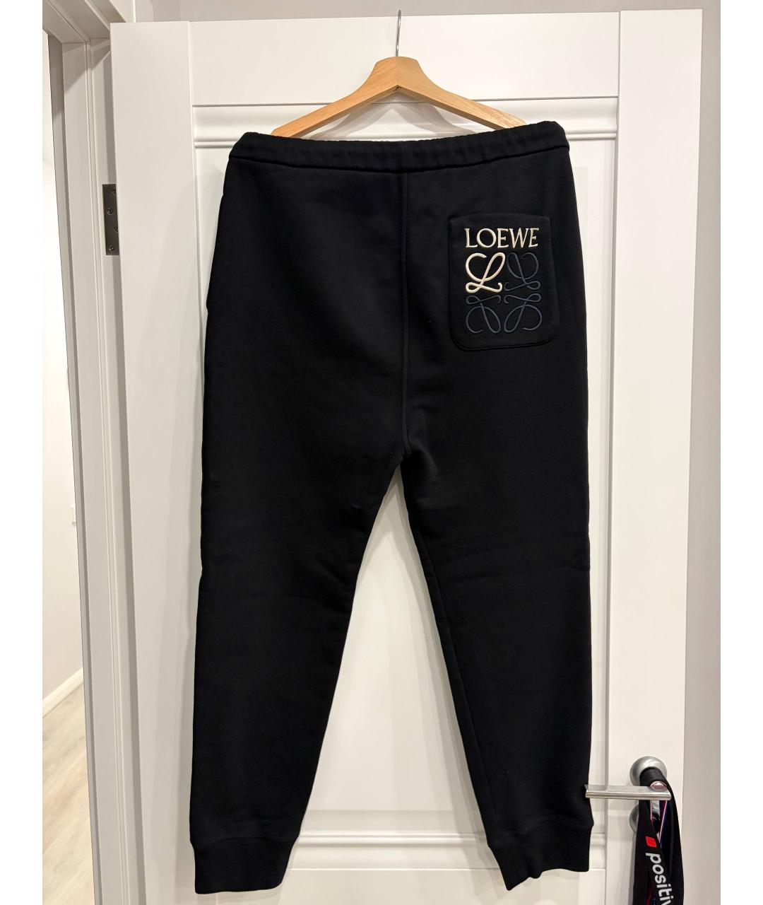 LOEWE Черные хлопковые брюки чинос, фото 2