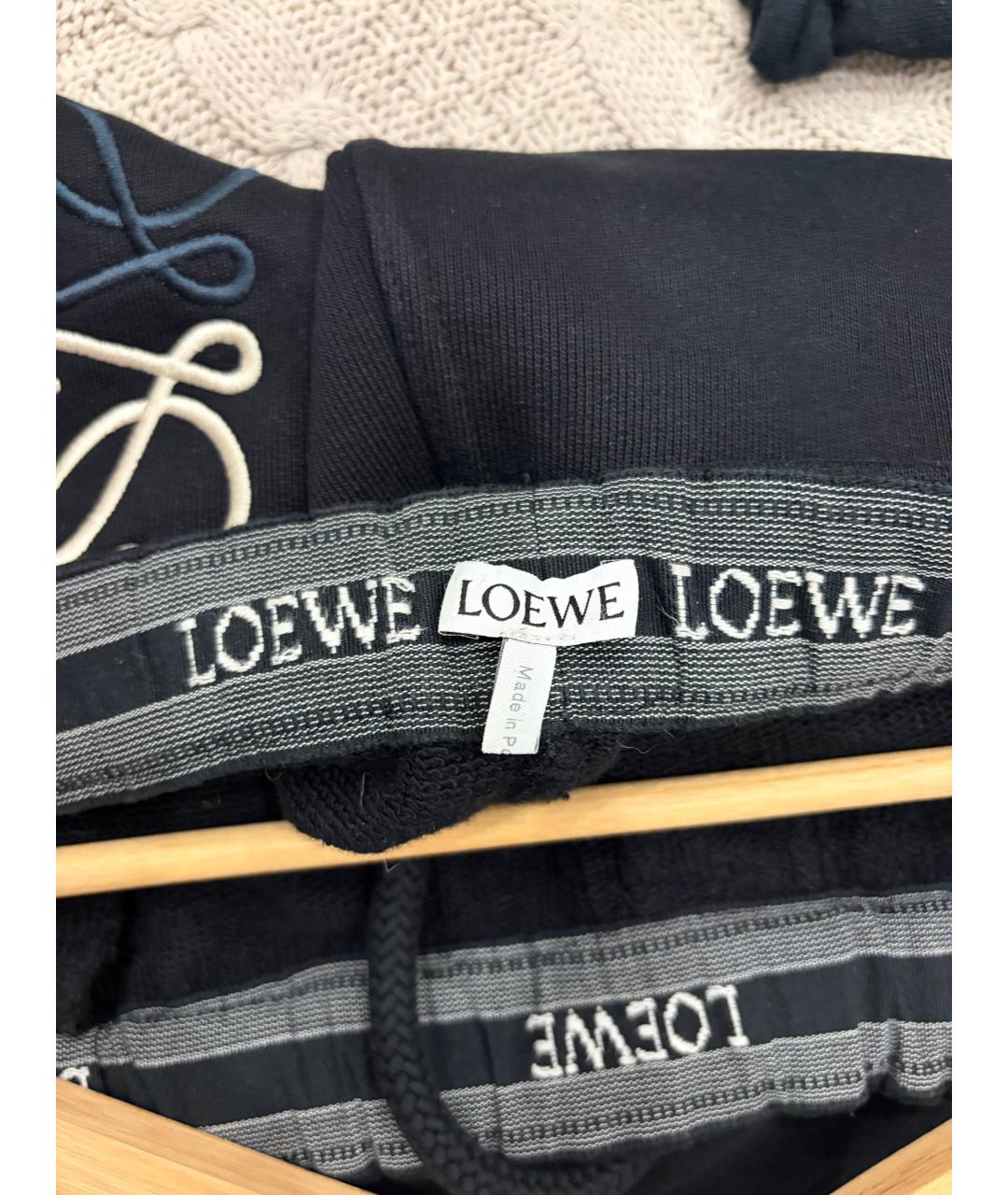 LOEWE Черные хлопковые брюки чинос, фото 3