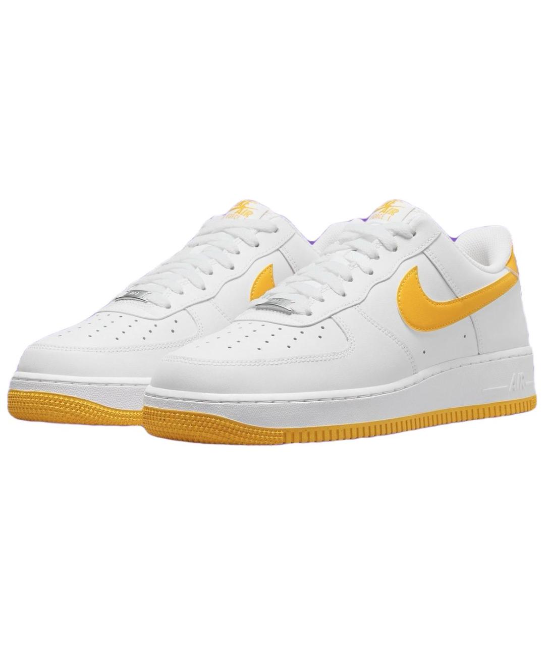 NIKE Белые кожаные низкие кроссовки / кеды, фото 4