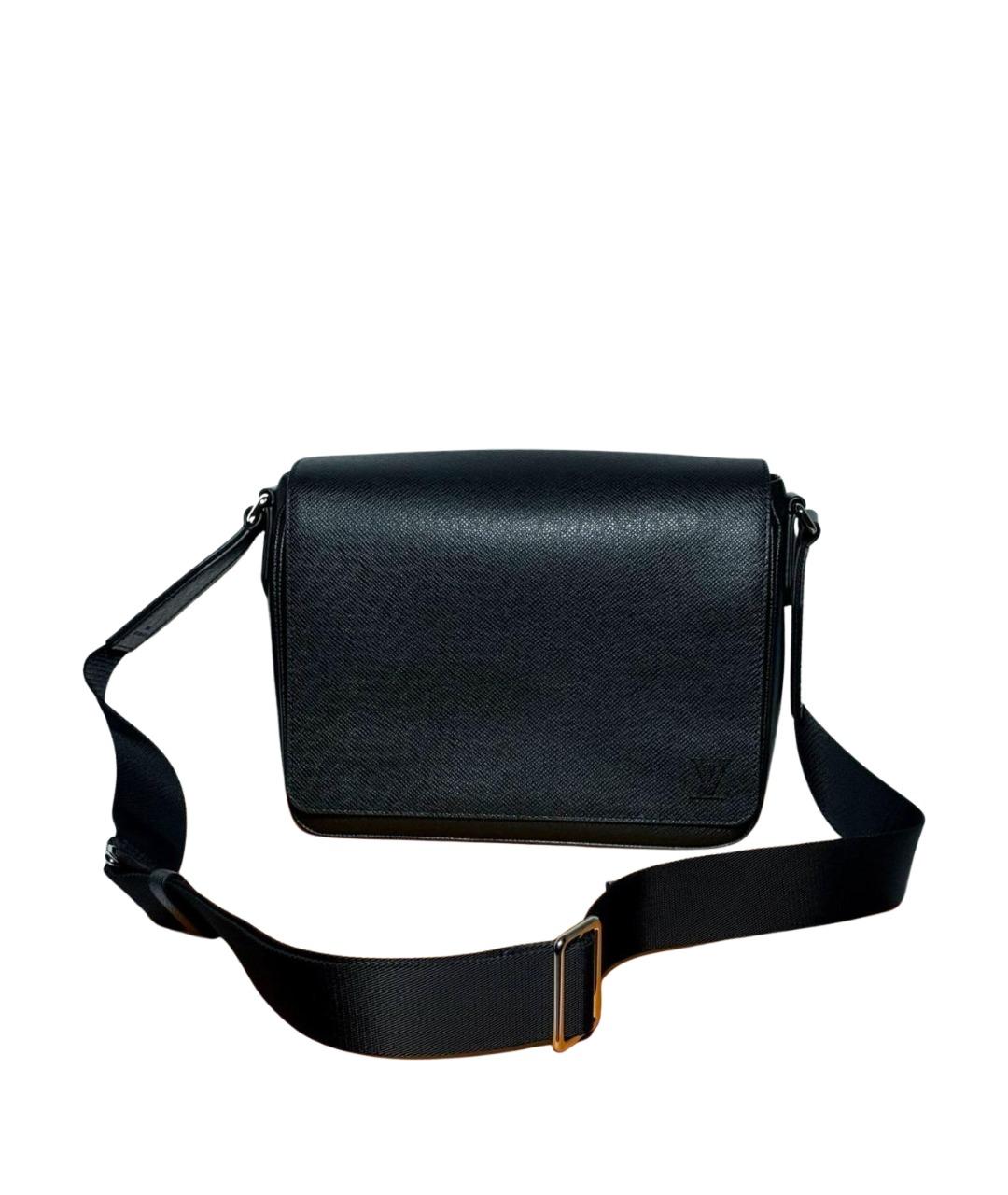 LOUIS VUITTON Черная кожаная сумка на плечо, фото 1