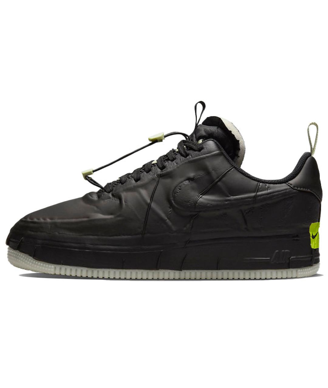 NIKE Черные кожаные низкие кроссовки / кеды, фото 2