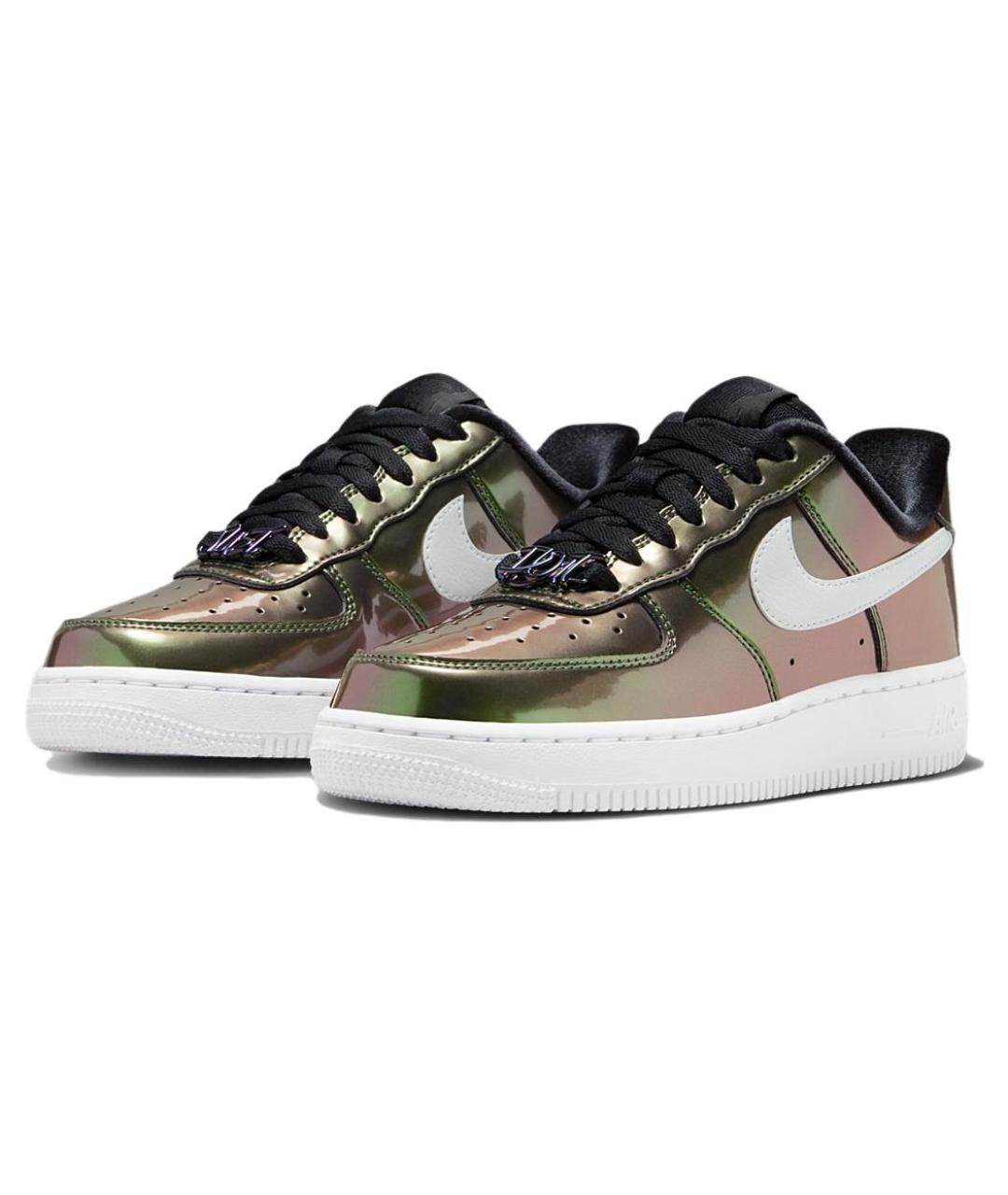 NIKE Зеленые кожаные кроссовки, фото 4