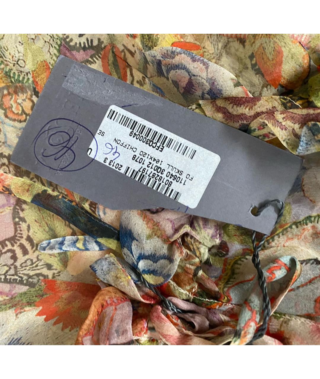 ALEXANDER MCQUEEN Мульти шелковое коктейльное платье, фото 8