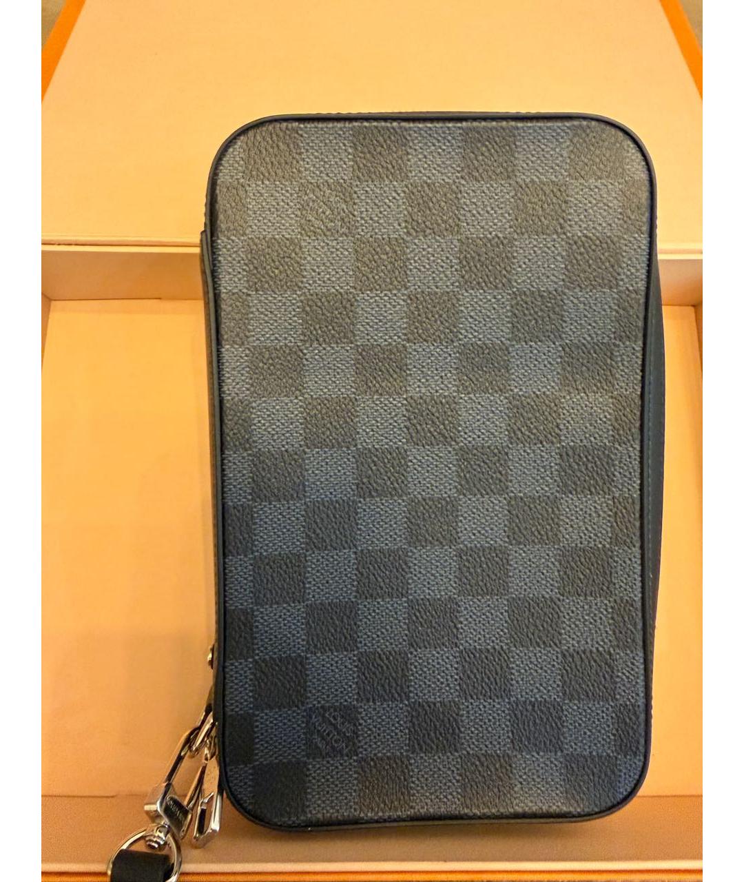 LOUIS VUITTON Антрацитовый кошелек, фото 2