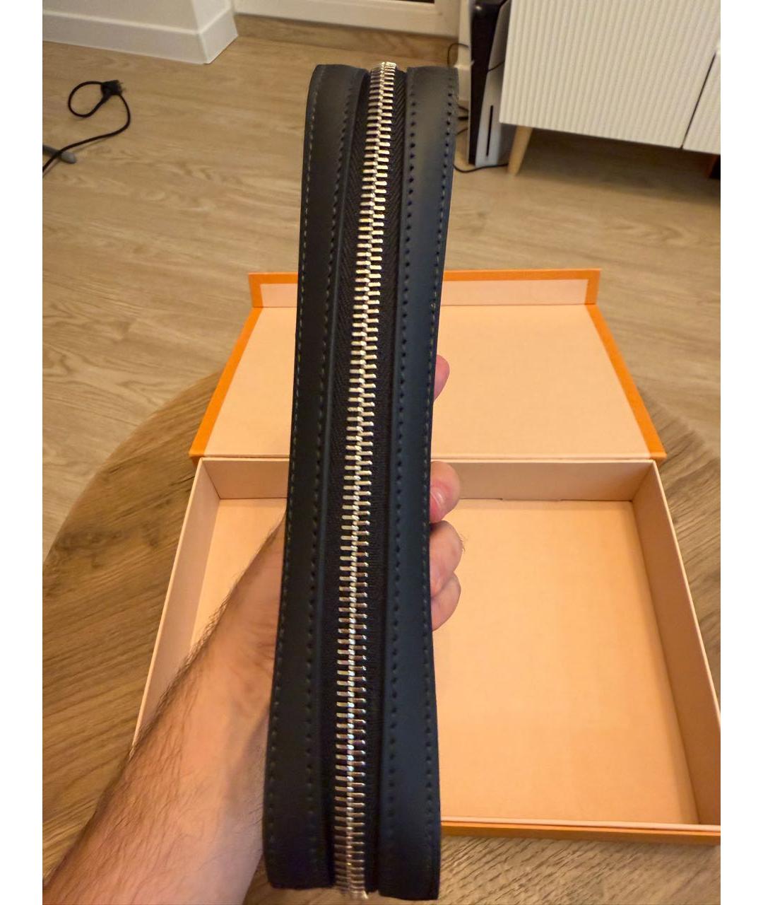 LOUIS VUITTON Антрацитовый кошелек, фото 7