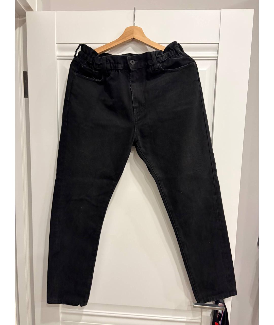 OFF-WHITE Черные хлопковые классические брюки, фото 2