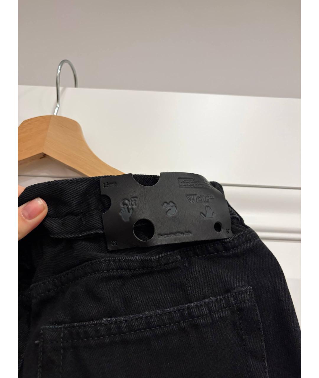 OFF-WHITE Черные хлопковые классические брюки, фото 4