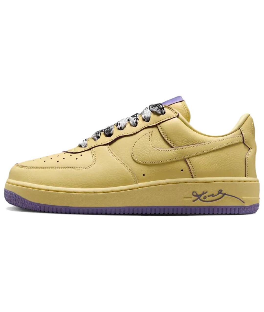 NIKE Желтые кожаные кроссовки, фото 3