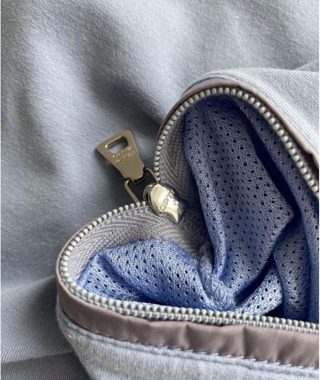 PRADA Голубая хлопко-эластановая футболка, фото 8