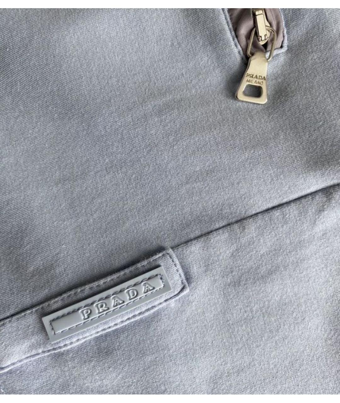 PRADA Голубая хлопко-эластановая футболка, фото 6