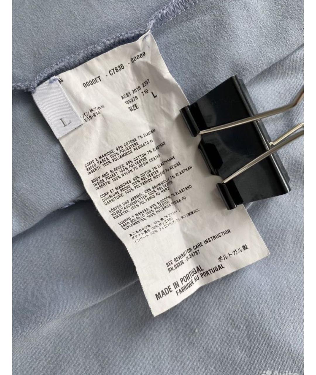 PRADA Голубая хлопко-эластановая футболка, фото 4